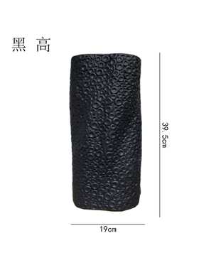 凹点几何风陶瓷设计师样板房花瓶