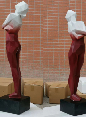 简约几何体育运动人物摆件