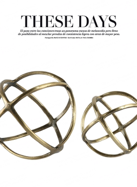 欧式风软装圆球形镂空金属工艺品