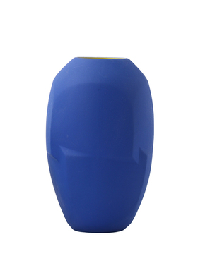 极简约立体几何风陶瓷蓝色花瓶