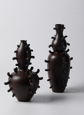 北欧陶瓷葫芦形花器摆件花瓶装饰