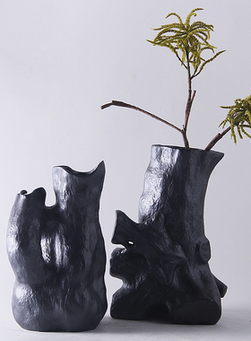 陶瓷客厅玄关设计师风插干仿树根