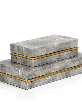 新中式风奶白色木质样板房首饰盒