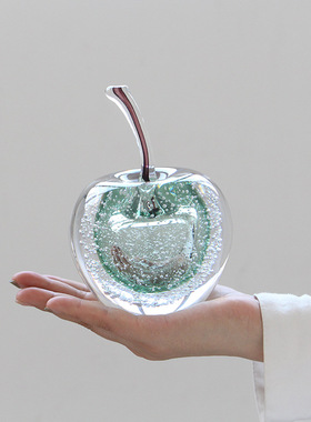 琉璃气泡苹果梨子创意水果摆件