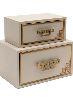 新古典风样板间卧室茶几收纳盒