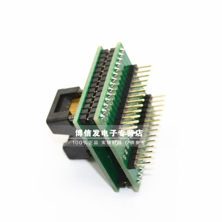 SSOP14/16/20/28转DIP28 IC芯片烧录座测试座转换座塑宽3.9mm-图1