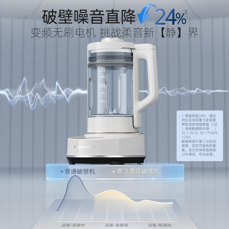 摩飞破壁机家用全自动新款婴儿米糊豆浆机搅拌料理机榨汁机烹饪机