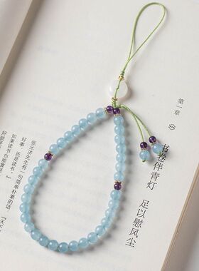 琼睿原创水晶手机挂绳小清新短款