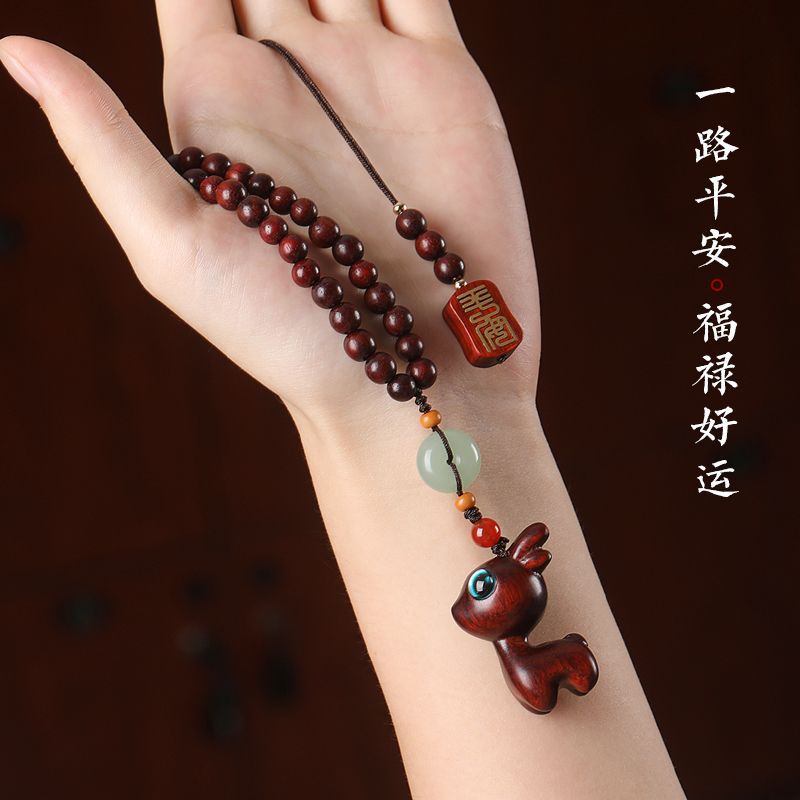 2024一路小鹿车载汽车挂件后视镜吊坠男女车内挂饰摆件感 - 图2