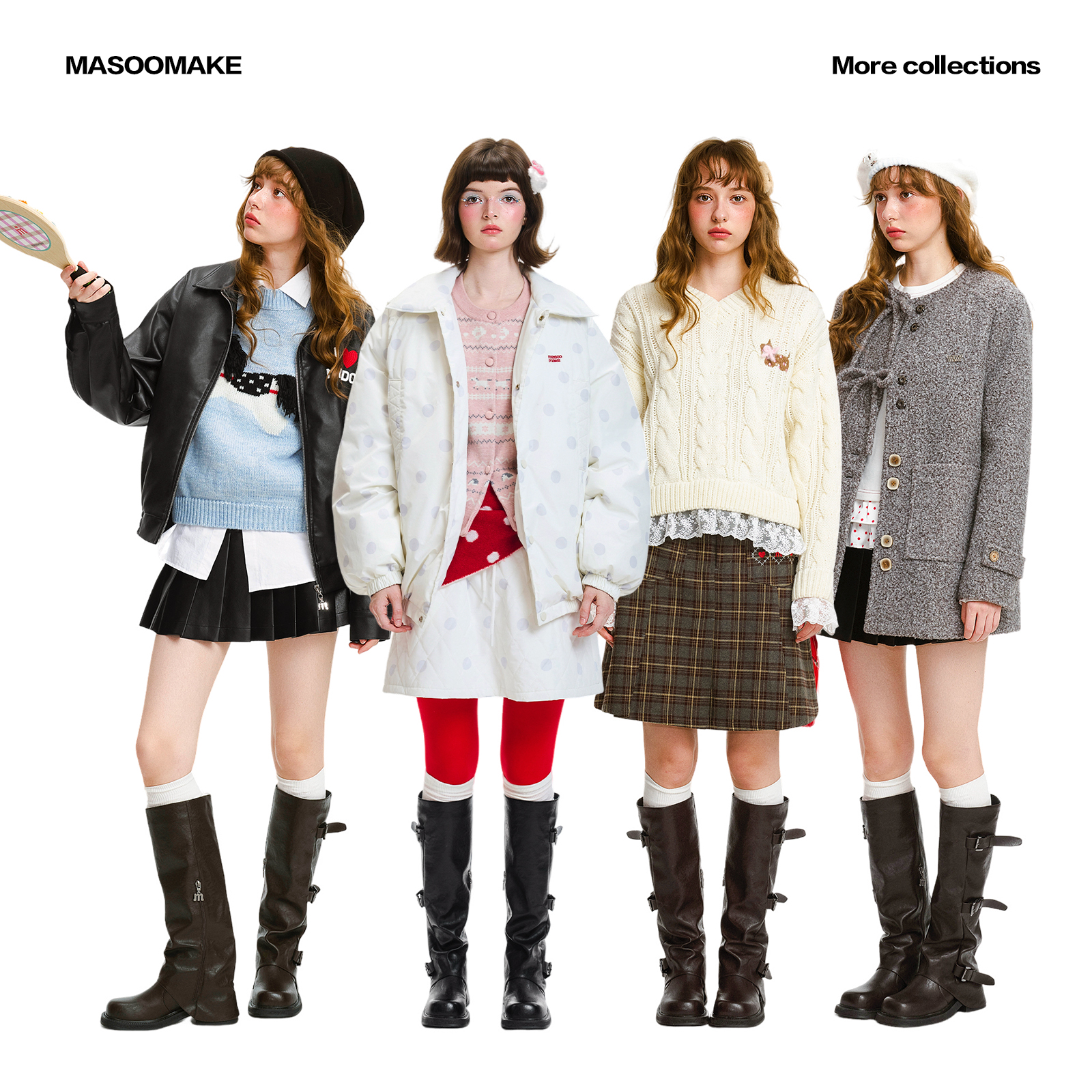 玛速主义2025年冬季新款厚底粗跟骑士靴显瘦百搭长筒靴不过膝女靴 - 图3