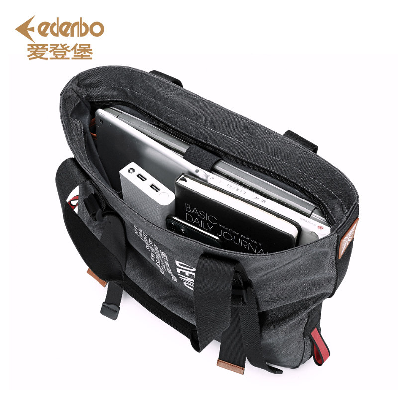 爱登堡男竖款牛津布休闲单肩挎包 爱登堡祥杰男士包袋
