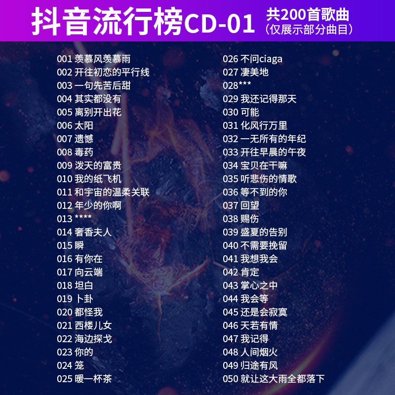 车载cd碟片抖音歌曲2023流行新歌网红热门歌无损高音质车用cd光盘 - 图0