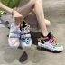 Mùa hè và mùa thu 2019 mới giày thể thao cao cấp chụp ảnh nữ phiên bản Hàn Quốc của giày sinh viên hoang dã thoáng khí giày nữ màu đỏ lưới - Giày cao gót