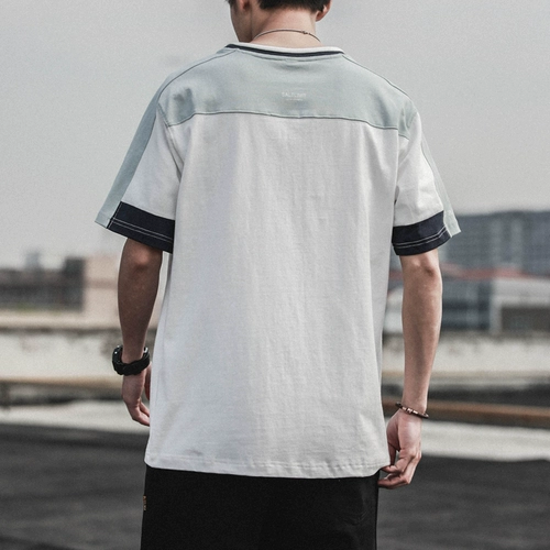 Tide, летняя трендовая оригинальная хлопковая футболка с коротким рукавом, круглый воротник