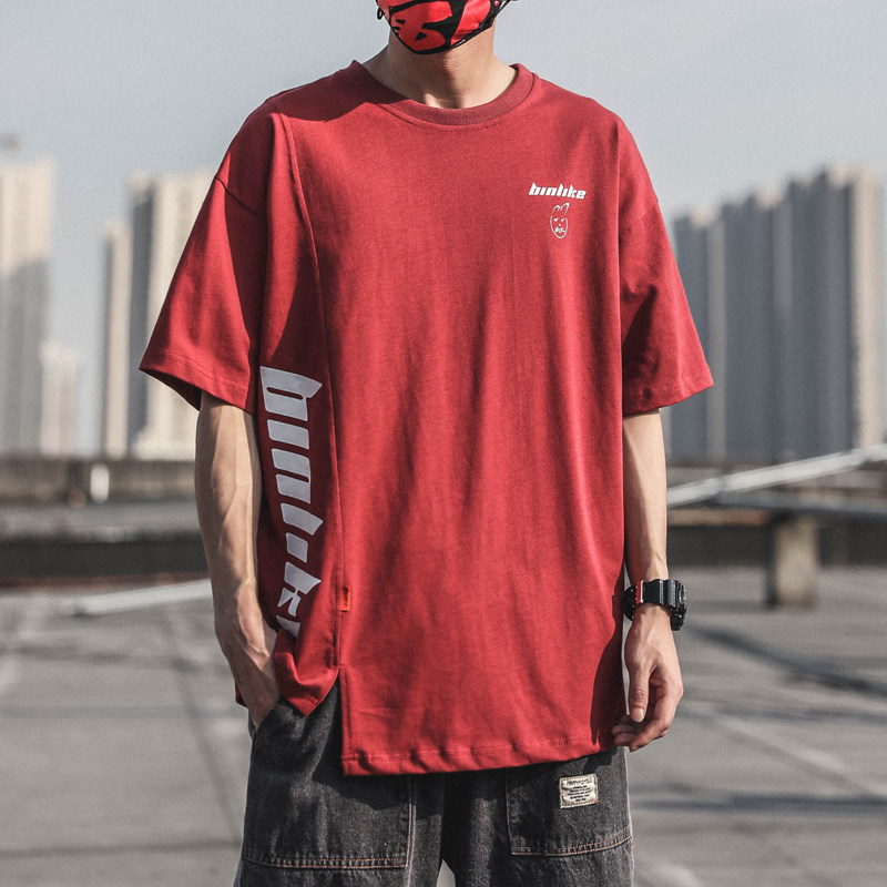 短袖潮牌男装2020夏天日系男士t恤 宾力克T恤