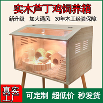 Solid wood luding chicken rearing box Yukon breeding special pet nest Large house luding thermostatic build-in-view hamster cage