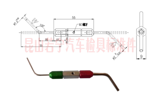 现货供应汽车检具标准配件双头折弯光滑型面通止规不生锈-图1