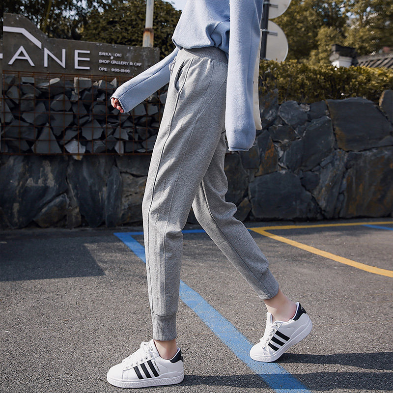 加绒秋冬季外穿宽松束脚2020卫裤 良简休闲裤