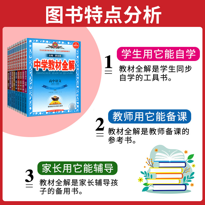 2024新版新教材薛金星中学教材全解高中高一高二语文数学英物理化学生物政治历史地理必修选修上册下册人教浙科版完全解读辅导资料 - 图0
