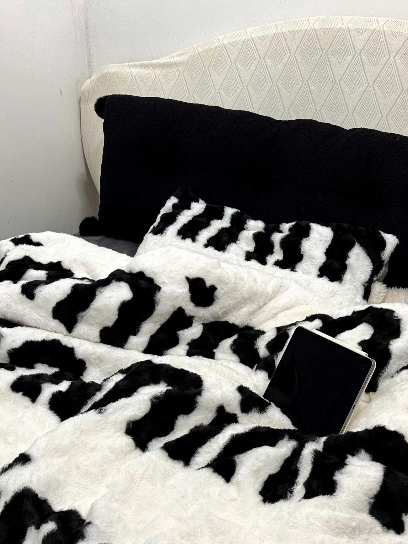 糯糯绒少女心床头靠垫宝宝绒软包大靠背飘窗护腰花边靠枕可拆洗,淘宝优惠券,粉丝福利购,淘宝优惠卷