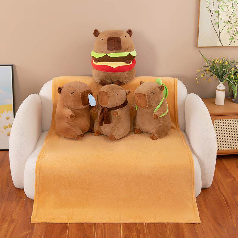 抱枕被子两用抱睡公仔卡皮巴拉玩偶汽车床上靠枕靠垫二合一空调被,淘宝优惠券,粉丝福利购,淘宝优惠卷