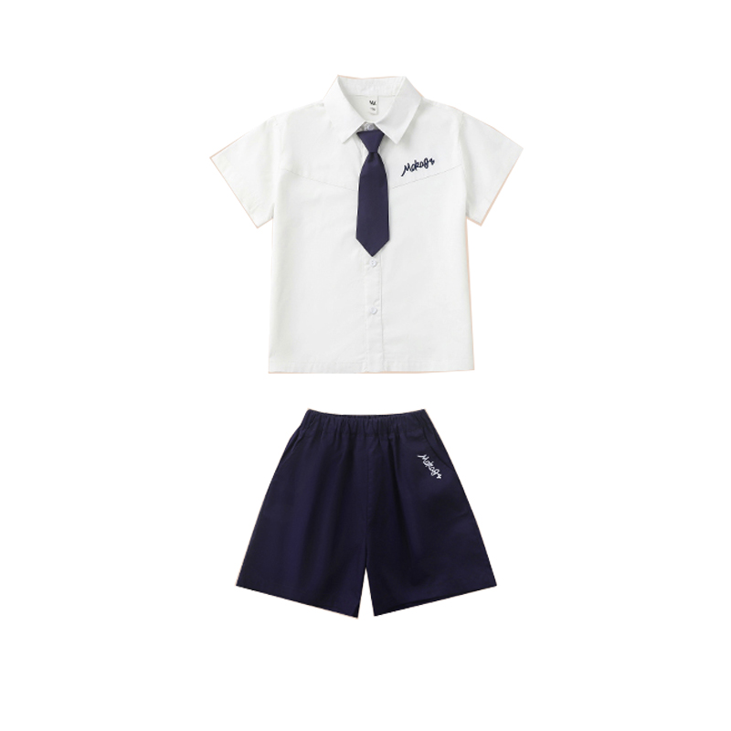 英伦风校服套装中小学生夏装新款儿童班服演出服韩版制服幼儿园服-图3