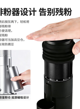 电动磨豆机铝合金机身全金属成型大容量家用咖啡豆研磨机