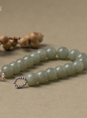 由子野丨纵马踏花向自由丨原创天然和田玉且末蓝手链手串小众手饰