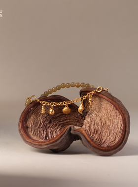 原创设计小众和田玉项链美拉德