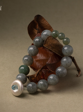 由子野丨白日梦丨原创设计天然和田玉手链点墨手串女轻奢小众手饰