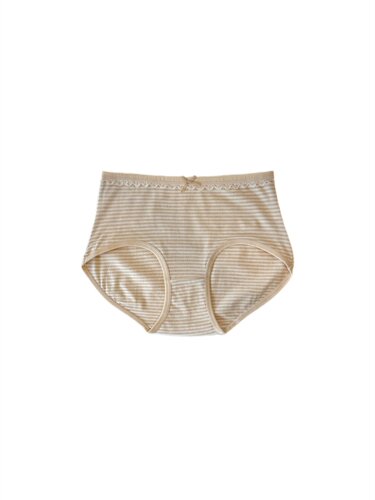天然新疆彩棉无染色无甲醛内裤女 亲肤舒适抗菌条纹内裤女生 纯棉 - 图3
