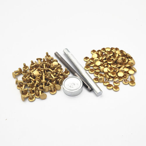 铆钉厚款8*8mm 8*12M双面铆钉皮革帽撞钉柳钉无褶皱 4色古铜银白 - 图3