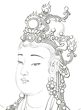 临摹王少卿工笔画白描底稿