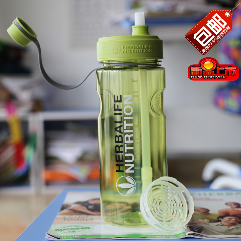 實拍 康寶萊太空杯子 康寶萊水壺1000ml 1升帶茶網帶刻度官網正品