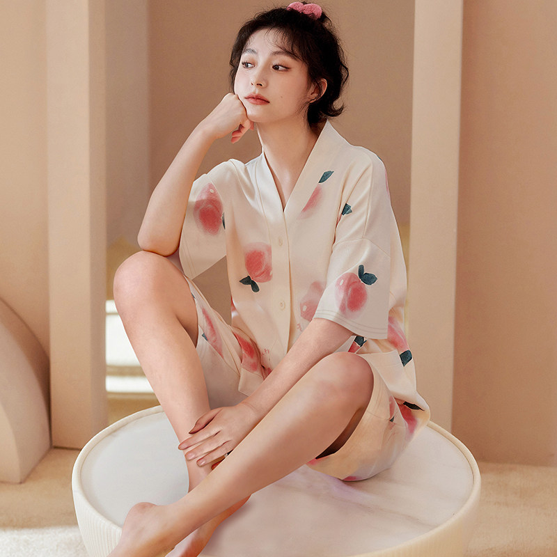 2022年新款夏季针织棉质短袖睡衣 奥美诗嘉睡衣/家居服套装