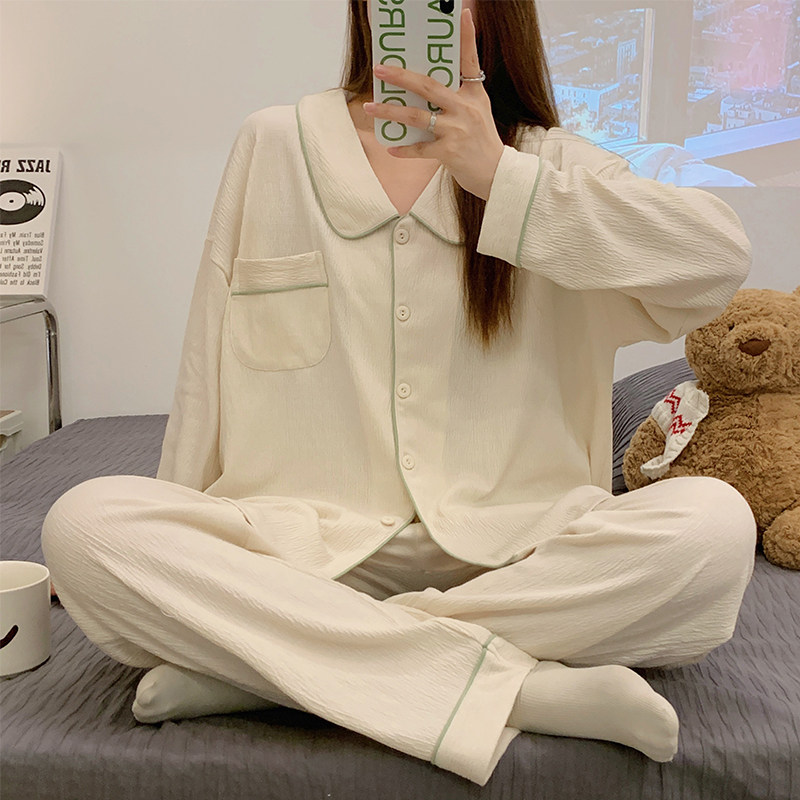 春秋季2022年新款长袖甜美睡衣 奥美诗嘉睡衣/家居服套装