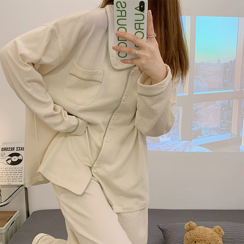 春秋季2022年新款长袖甜美睡衣 奥美诗嘉睡衣/家居服套装