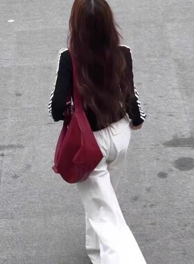 美式辣妹条纹V领纯棉长袖t恤女春秋季短款收腰紧身内搭打底衫上衣