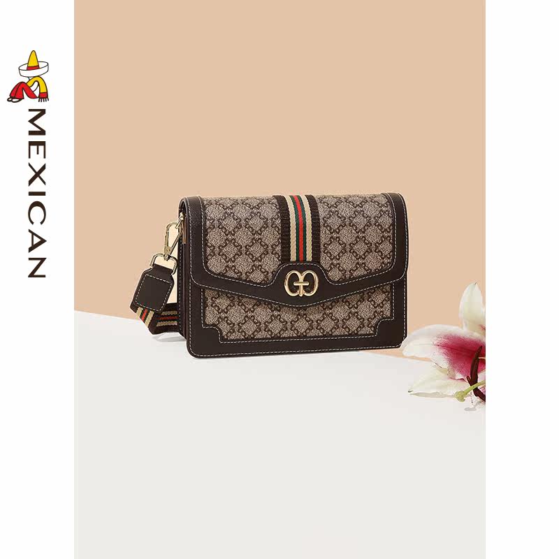 稻草人女士2022新款高级感款单肩包 mexican稻草人海鲸小方包