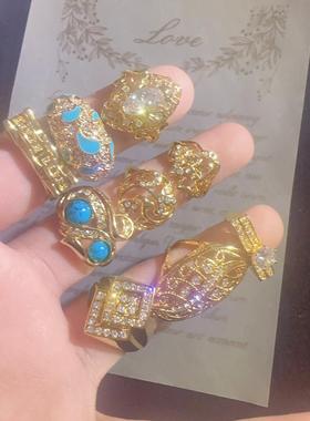 不规则戒指镶钻锆石欧美个性女