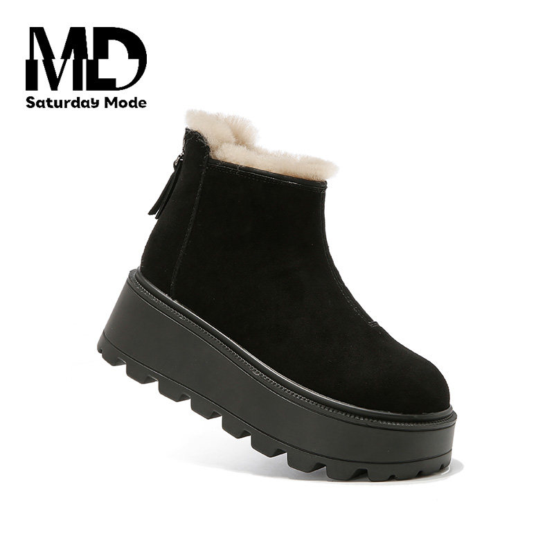saturdaymode厚底雪地靴女2025冬季新款加绒保暖毛绒短靴舒适棉鞋,淘宝优惠券,粉丝福利购,淘宝优惠卷