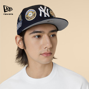 NEW ERA纽亦华MLB冠军棒球帽子NY全封刺绣平檐街头硬顶NE5950