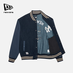 NEW ERA纽亦华2026春季新款MLB萌宠棒球服夹克牛仔拼接学院风外套