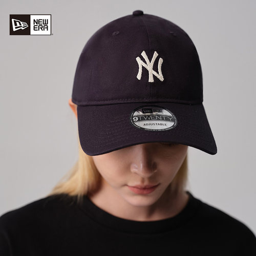 New Era纽亦华秋冬新款MLB棒球帽男女软顶NY刺绣弯檐时尚帽子鸭舌 - 图1