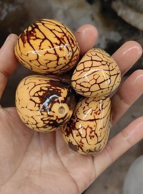 老师傅手工打磨象牙果手把件带纹路精抛光吊坠大果老果手把件菩提