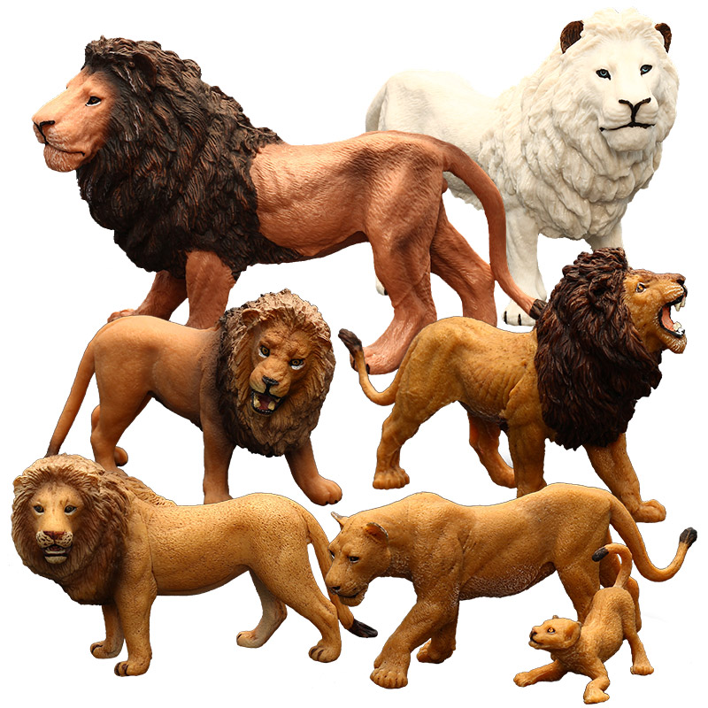 儿童仿真动物玩具野生动物模型 实心大号 雄狮子王母狮狻猊园礼品 - 图3