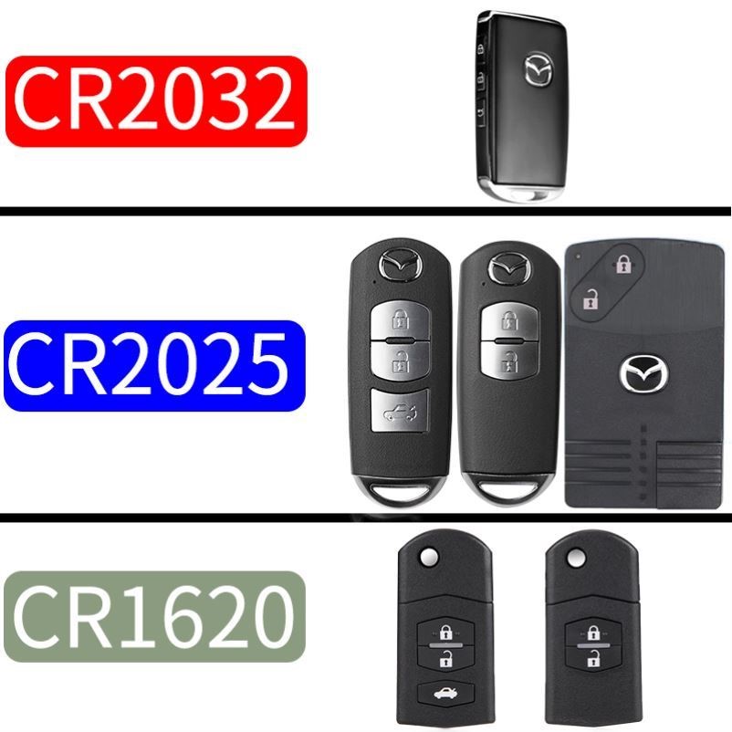 海南马自达323普力马汽车折叠钥匙遥控器3v纽扣电池原CR2016-图0