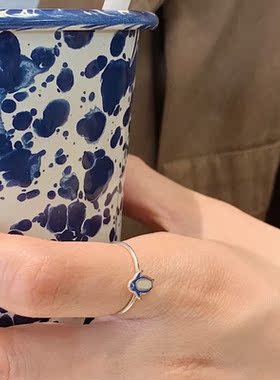 无性别金属少女简约动物立体戒指