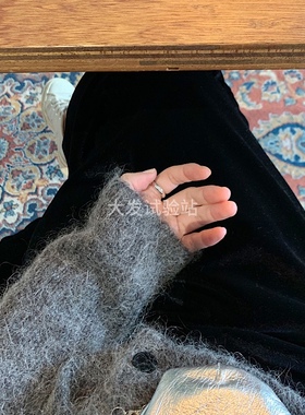 无性别925甜酷少女素圈精致戒指