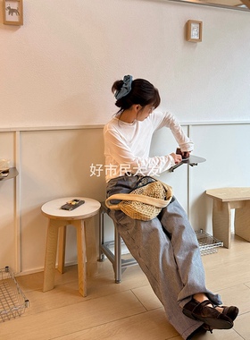 大发试验站 自制牛仔面料秋冬新款大肠圈百搭显脸气质百搭头绳ins